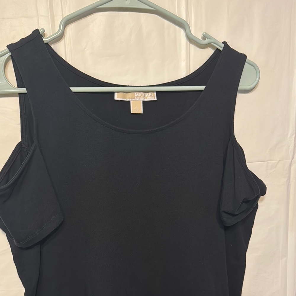 Michael Kors Black Cold Shoulder Top